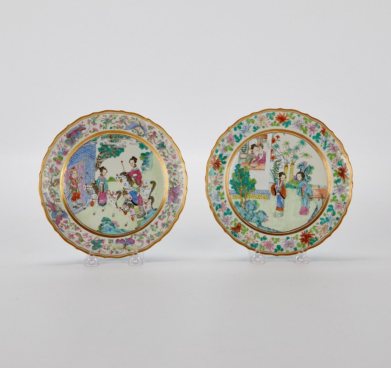 Two Chinese Qing Daoguang Porcelain Plates