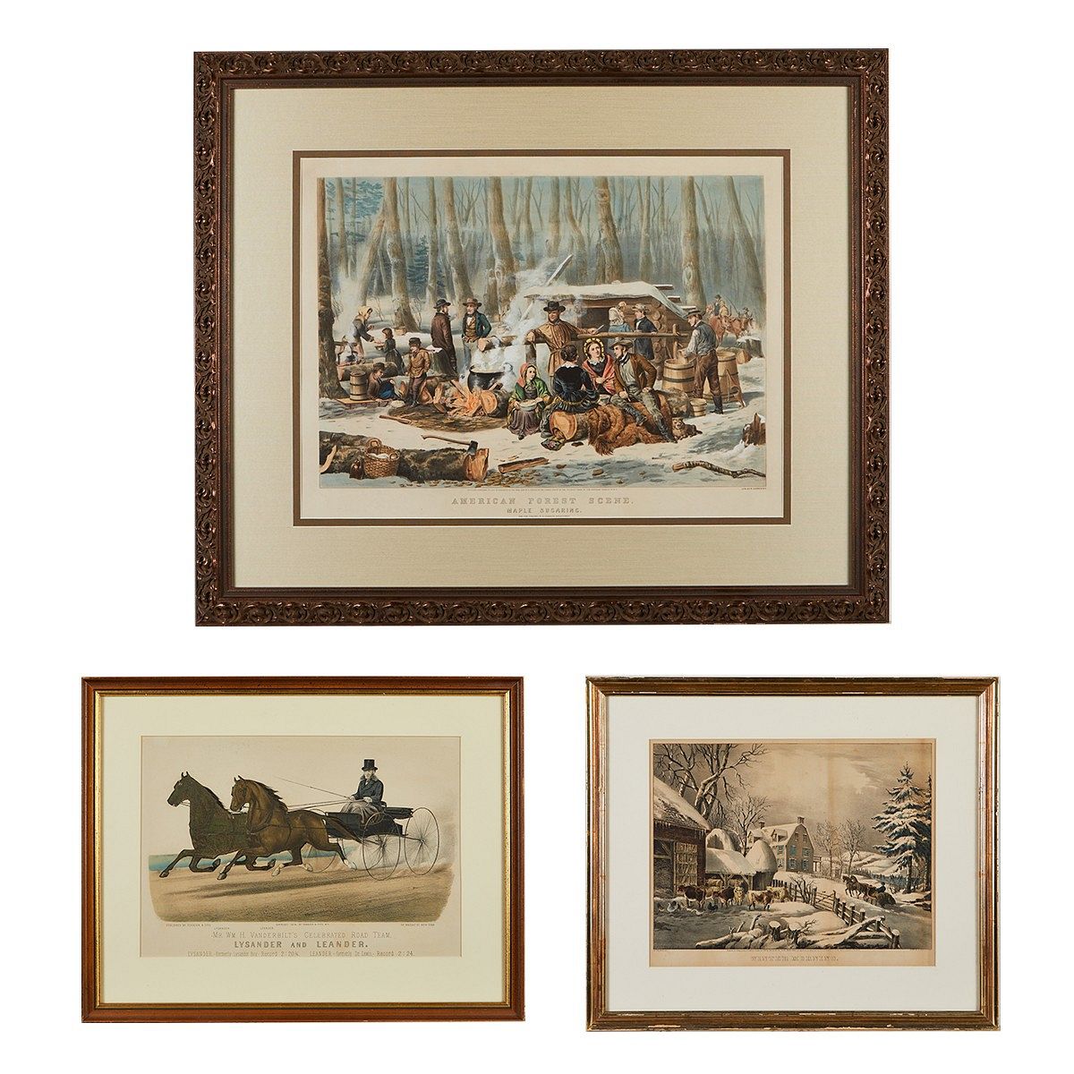 Group of Three Currier & Ives Prints