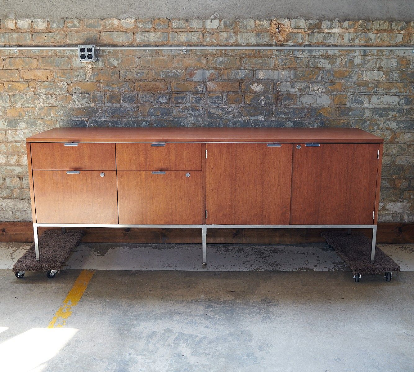 Dunbar MCM Credenza - Teak, Walnut, Chrome