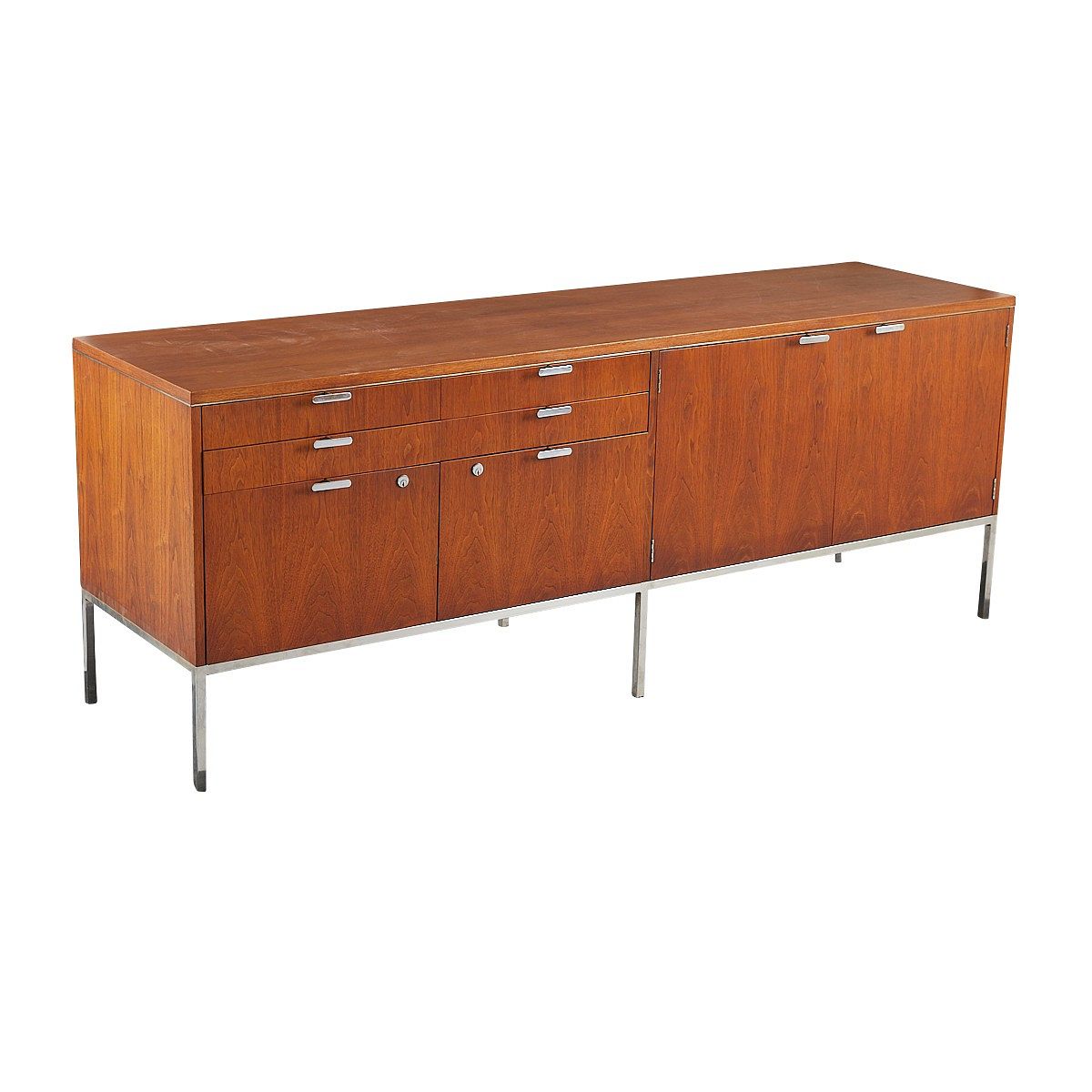 Dunbar MCM Credenza - Teak, Walnut, & Chrome