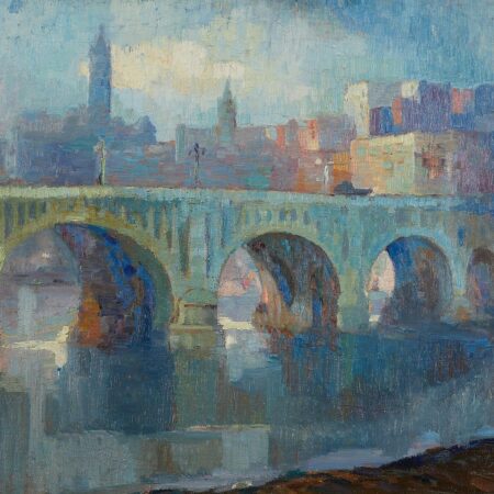 Knute Heldner "Third Ave. Bridge #2" Painting 1914