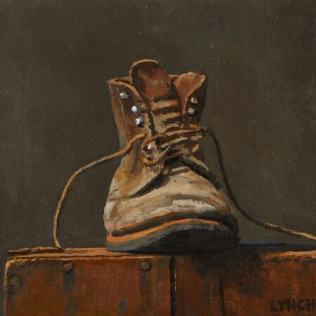 Mike Lynch "Shoe" Oil on Panel Painting 2014