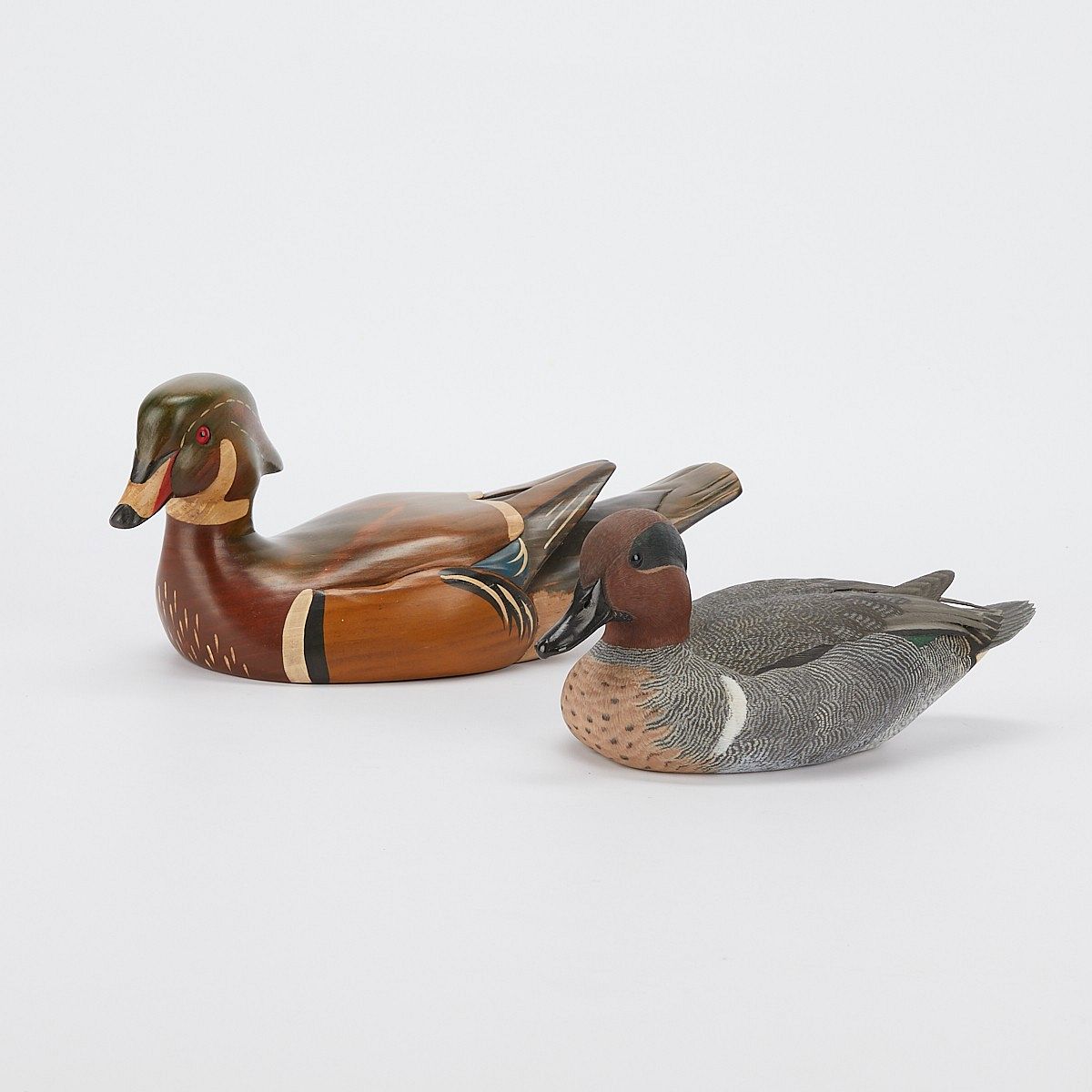 Two Grant Goltz Wooden Duck Decoys