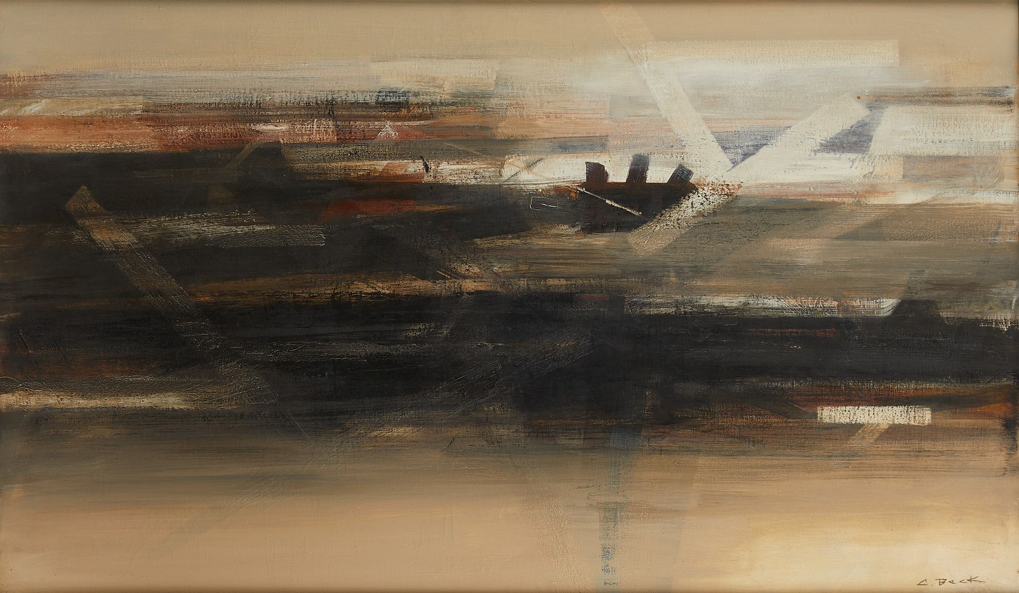 Charles Beck Oil on Canvas Painting 1960