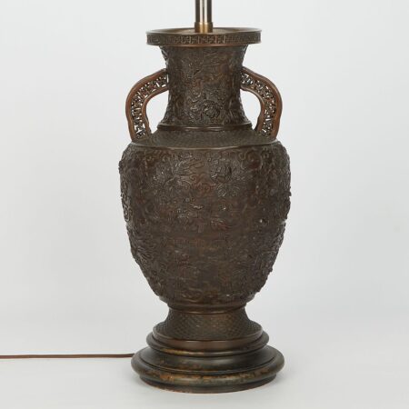 Japanese Bronze Vase as Lamp