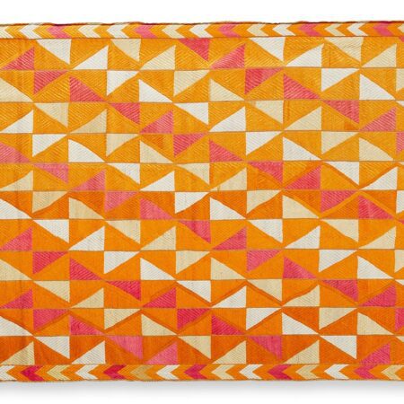 19th c. Phulkari Bagh Punjabi Wedding Shawl