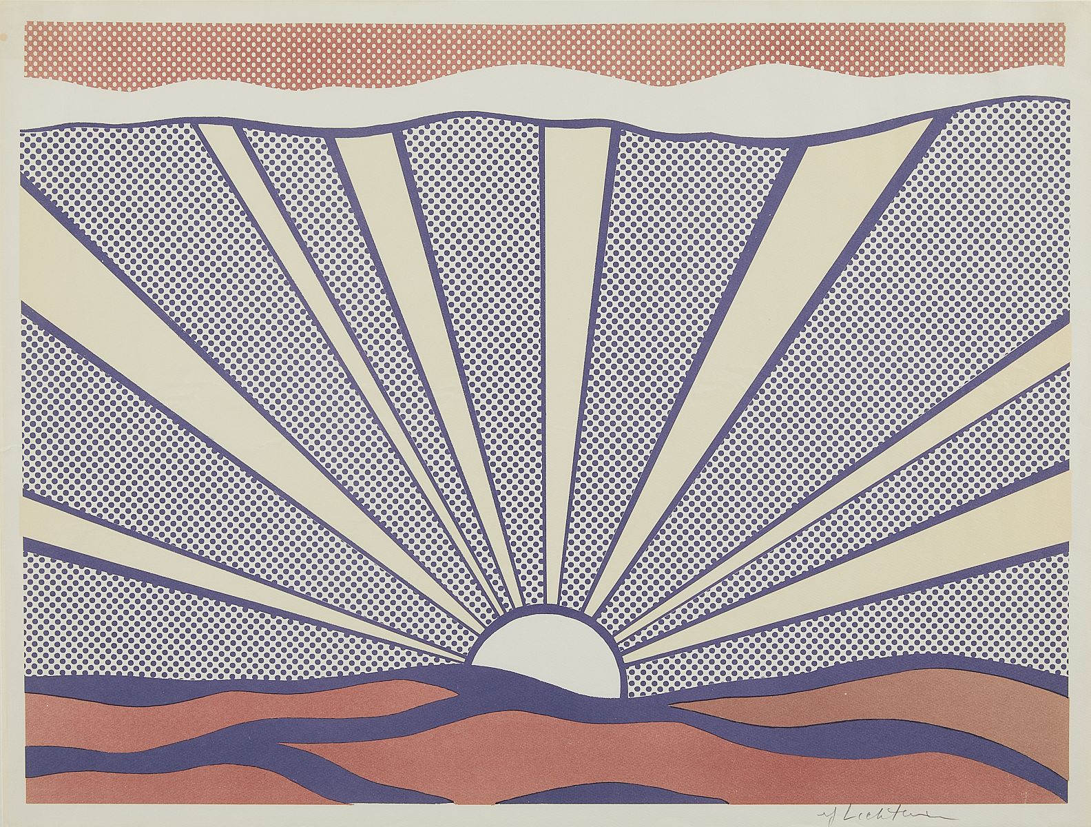 Roy Lichtenstein "Sunrise" Pop Art Print