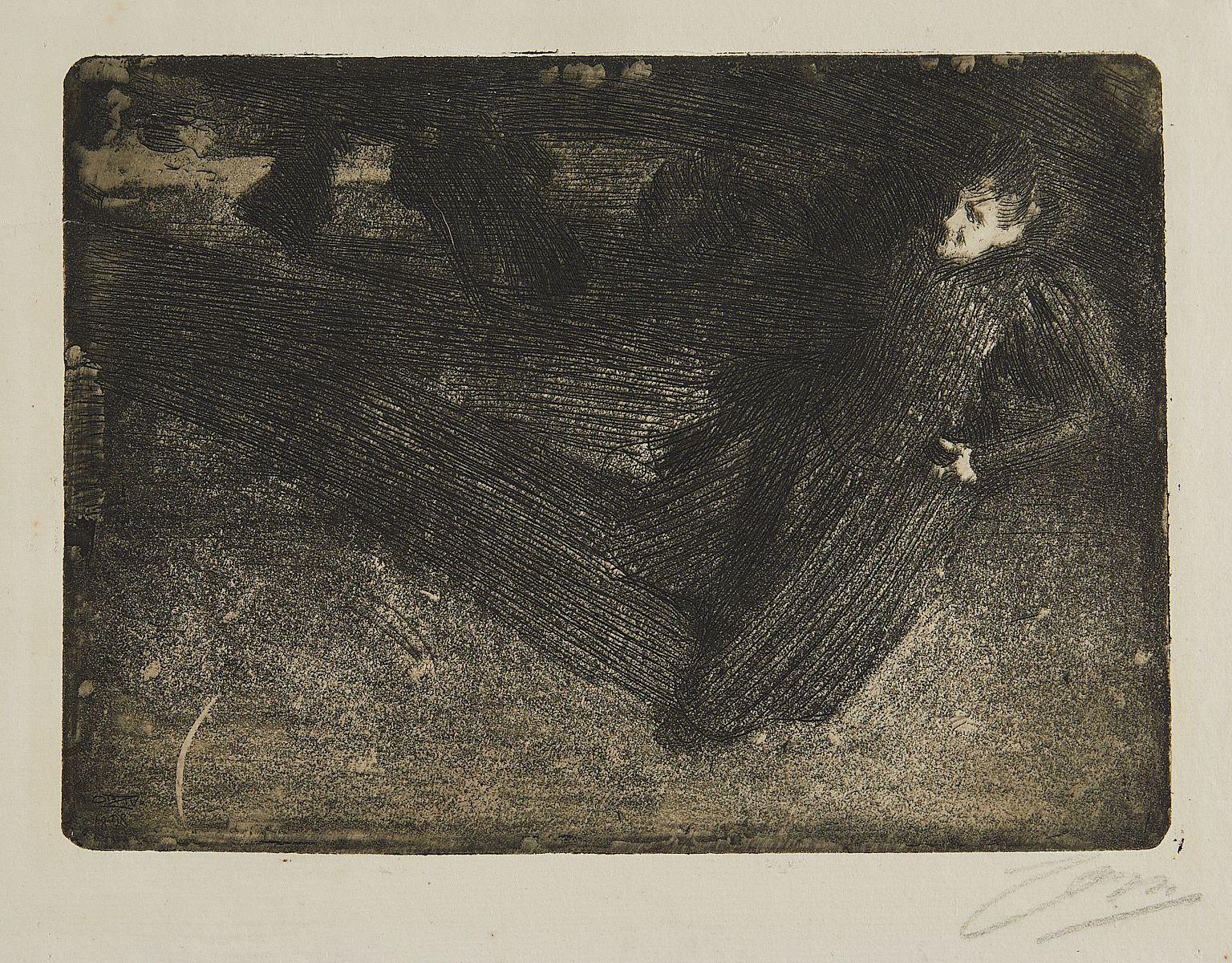 Anders Zorn "On The Ice/Pa Isen" Etching 1898