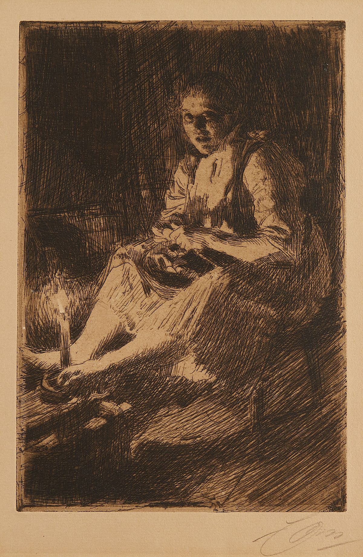 Anders Zorn "Ida" Etching 1905