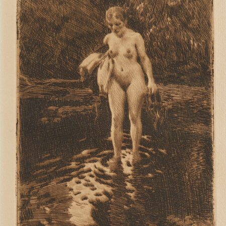 Anders Zorn "The Ford/Vadstallet" Etching 1912