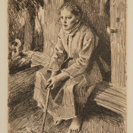 Anders Zorn "Vallkulla" Etching 1912