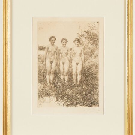 Anders Zorn "Three Sisters" Etching 1913