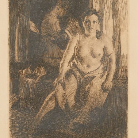 Anders Zorn "The Bed Stool" Etching 1914