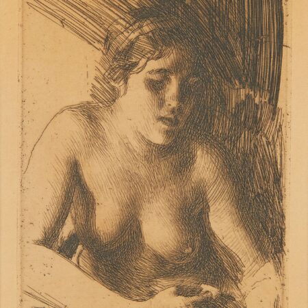 Anders Zorn "Bust" Etching 1916