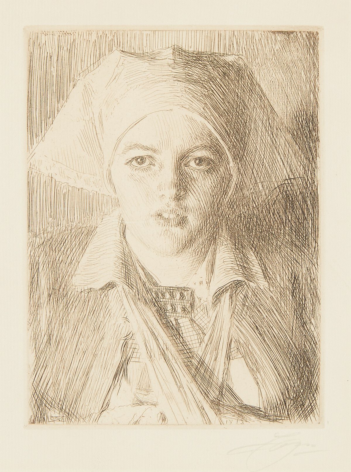 Anders Zorn "Gulli II" Etching 1918