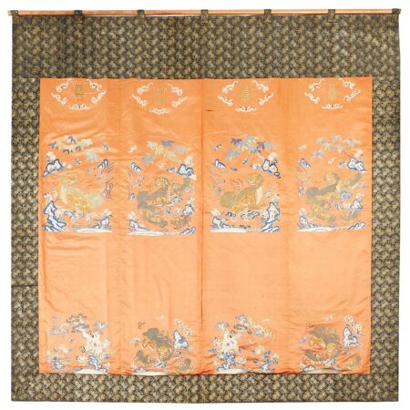 19th c. Chinese Silk Altar Frontal ex Malcolm Lein