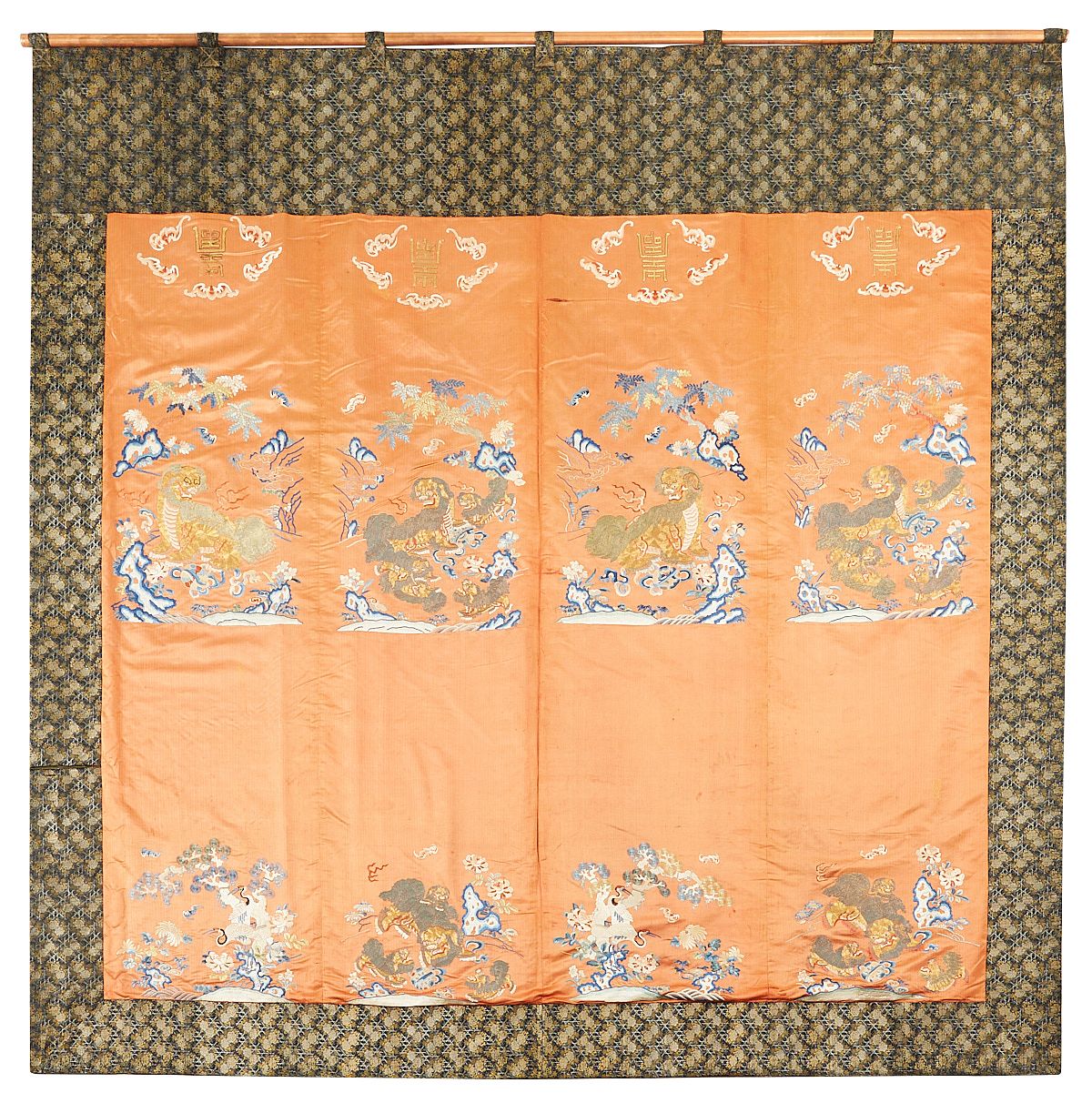 19th c. Chinese Silk Altar Frontal ex Malcolm Lein