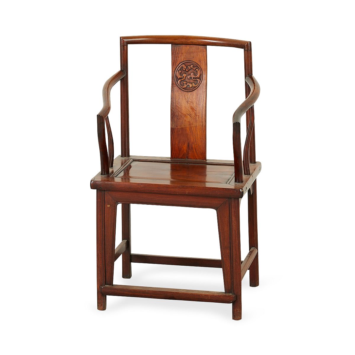 Chinese Hongmu Low-back Armchair