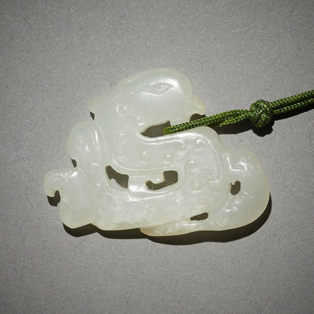 Chinese Carved Jade Phoenix Pendant