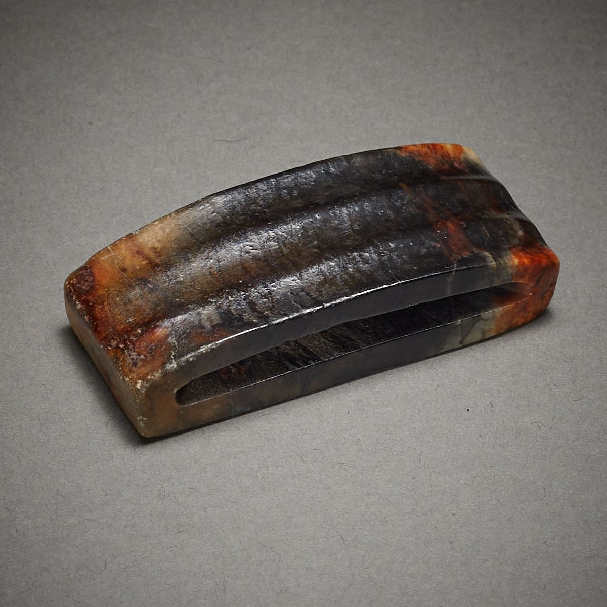 Likely Archaic Chinese Grooved Jade Scabbard Slide