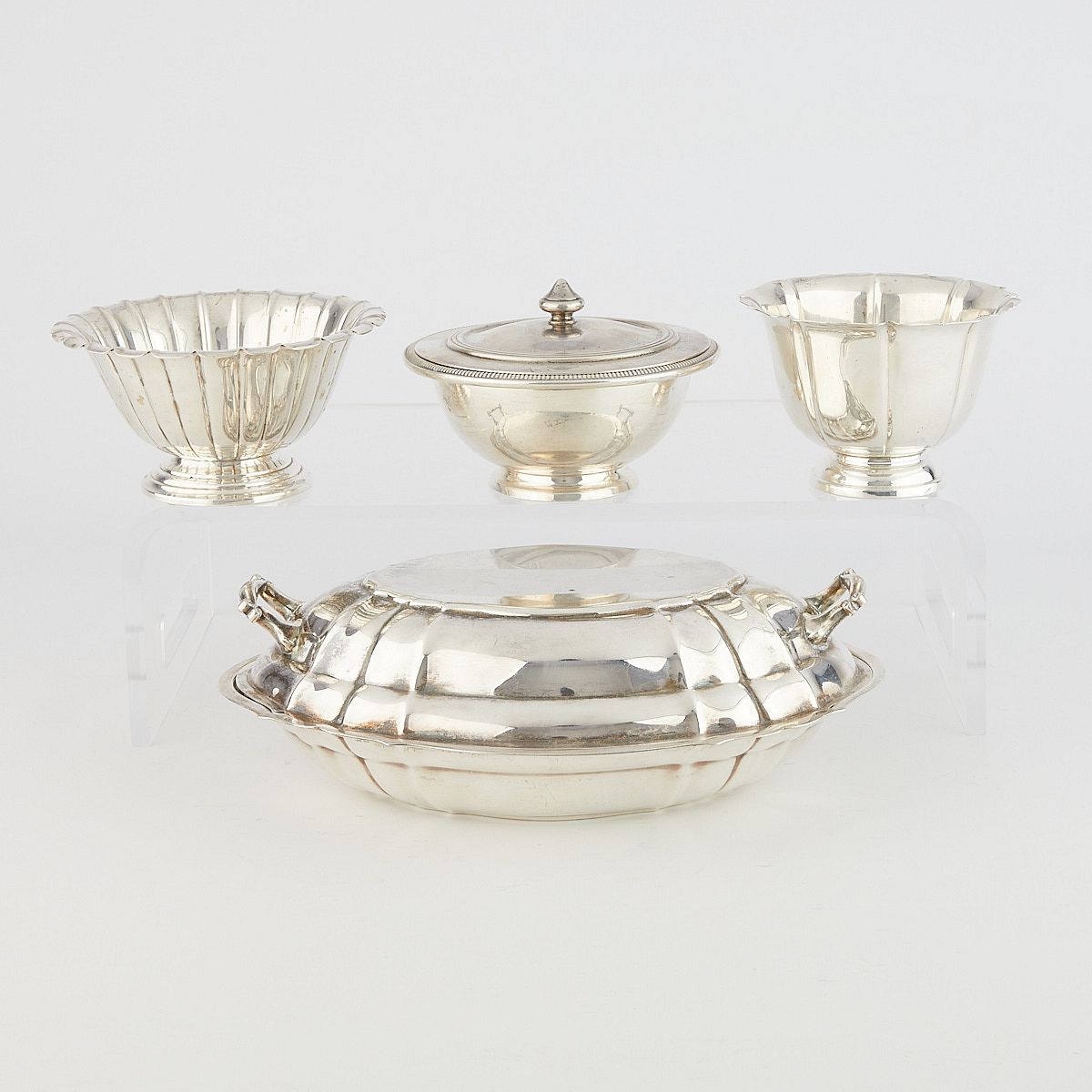 4 Pcs Sterling Serving Vessels 47.74 Troy oz