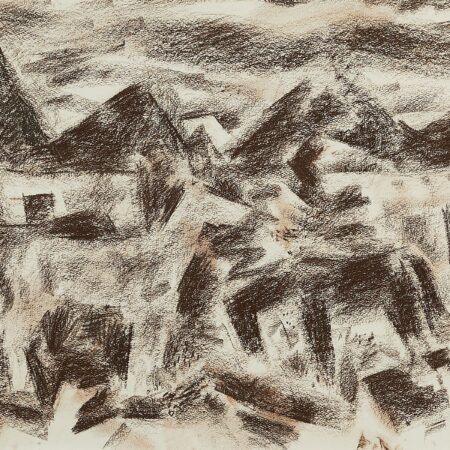 Ward Lockwood "Ranchito" Abstract Drawing 1957