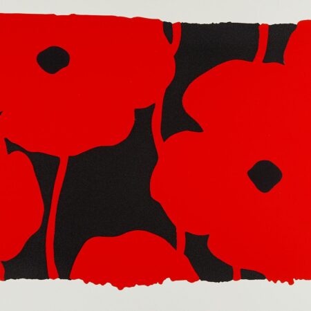Donald Sultan "Red Poppies" 2010 Screenprint