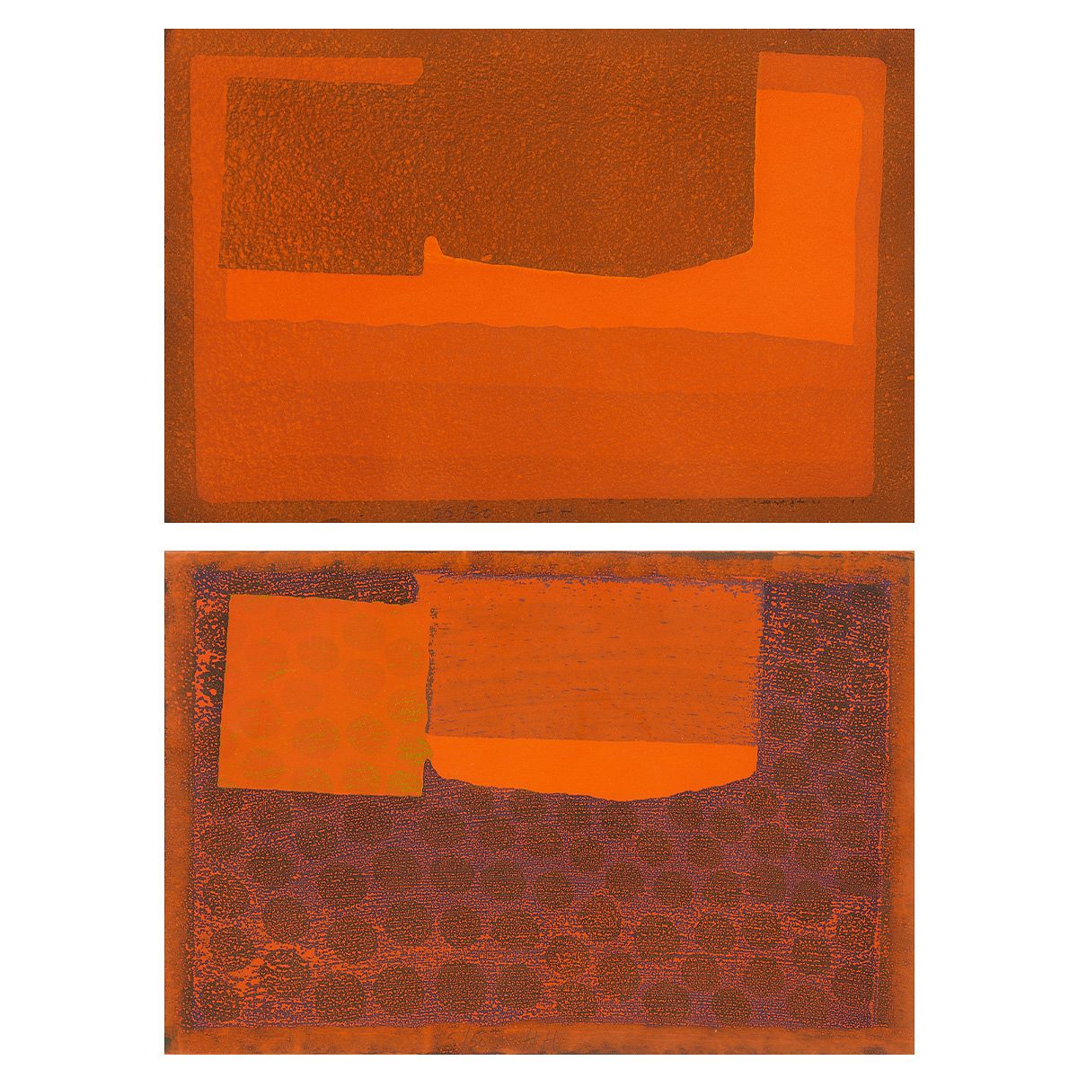 Pair Howard Hodgkin "Bed" & "Breakfast" Aquatints