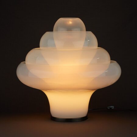 Carlo Nason for Mazzega Italian MCM Lotus Lamp