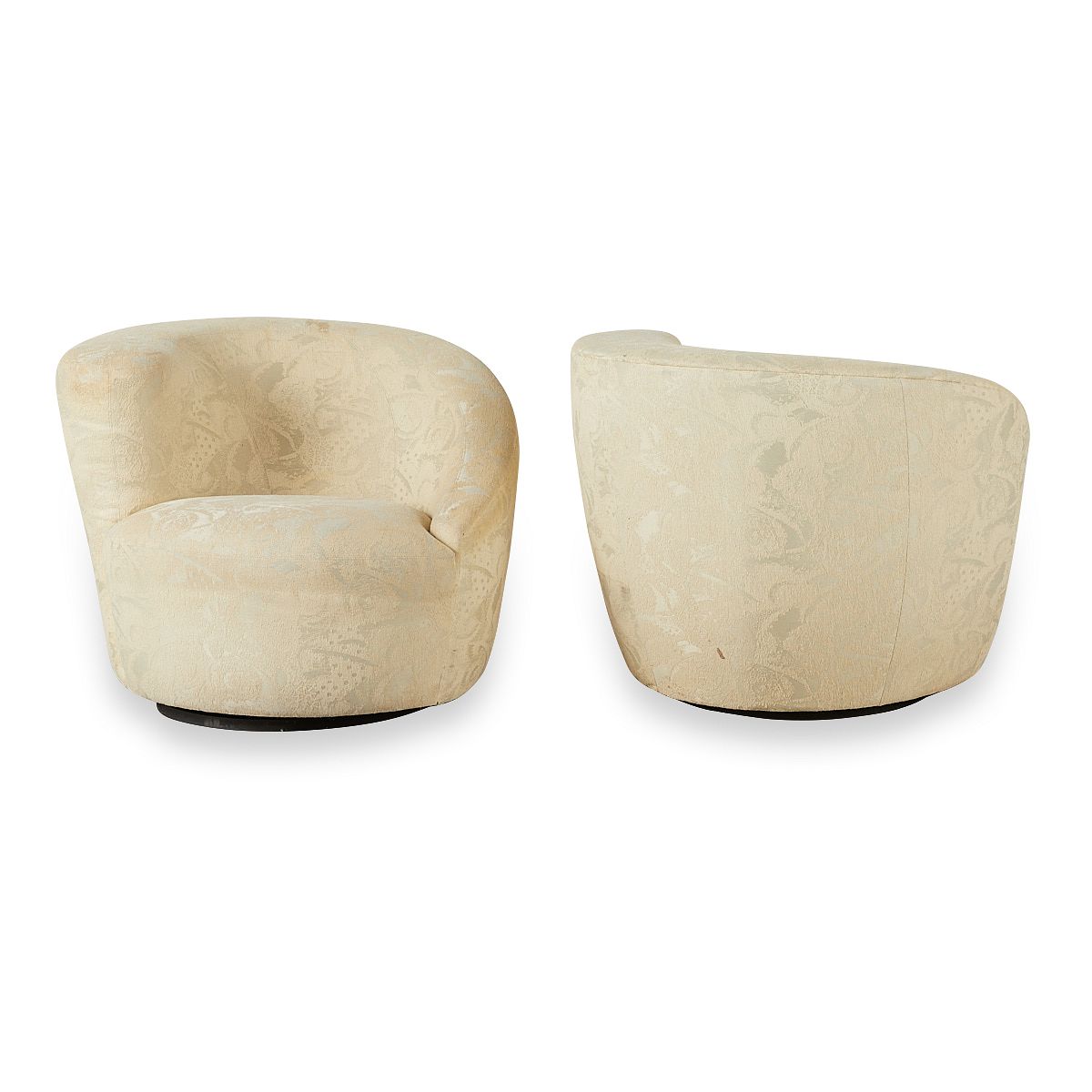 Pair Vladimir Kagan Directional Nautilus Chairs