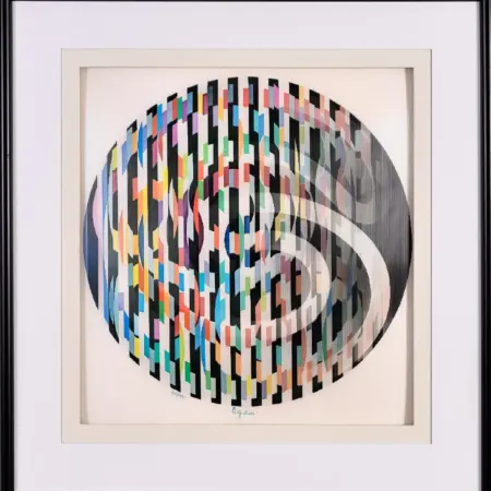 Yaacov Agam (b. 1928) "Unknown (Agamograph)" Op-Art Signed and Numbered