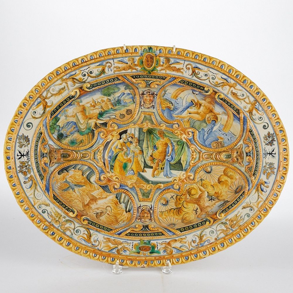 Italian Urbino Majolica Platter