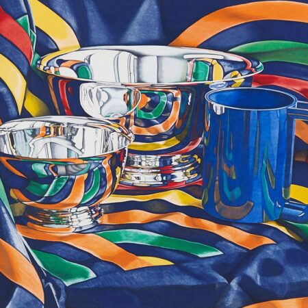 Jeanette Pasin Sloan "Still Life with Blue Cup" Mixed Media