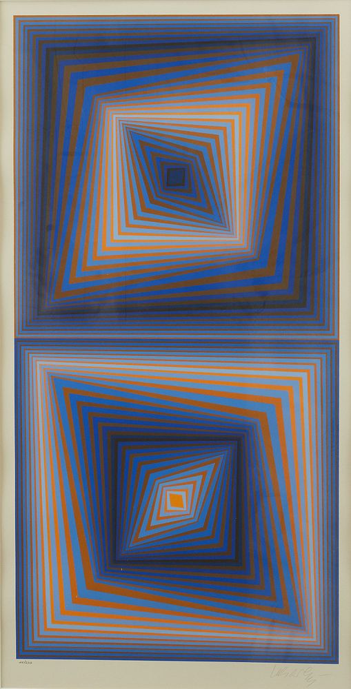 Victor Vasarely "Serpent Parmiles" Silkscreen Print