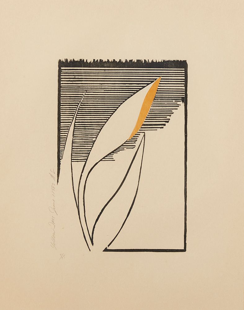 Donald Sultan "Yellow Iris" Woodblock Print