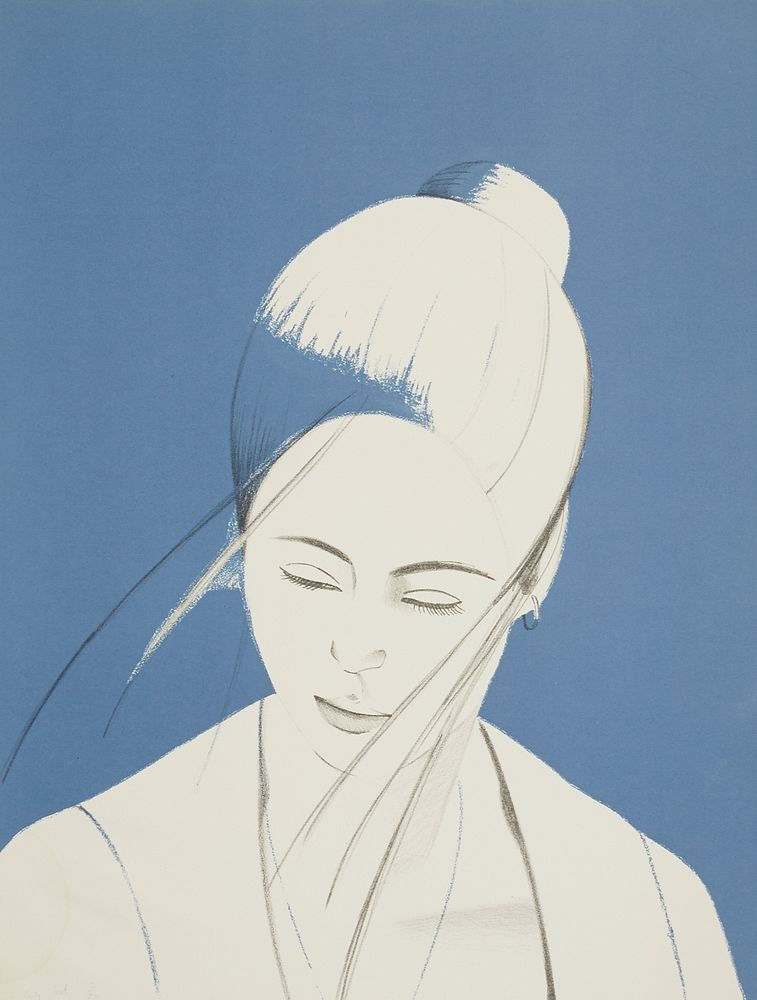 Alex Katz "Pamela in Blue" Screenprint & Lithograph 1976