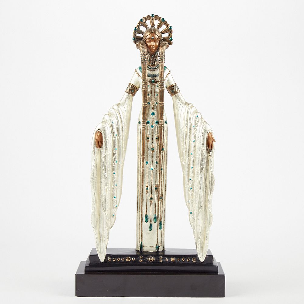 Erte Polychrome Bronze Sculpture "Byzantine" Art Deco