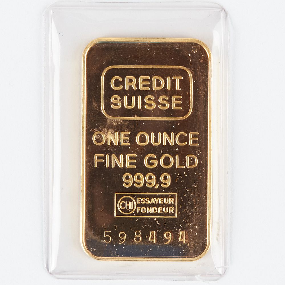 Credit Suisse 1 oz 999.9 Gold Bar