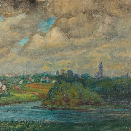 Ada Wolfe "Glenwood Park, Minneapolis" Oil on Board