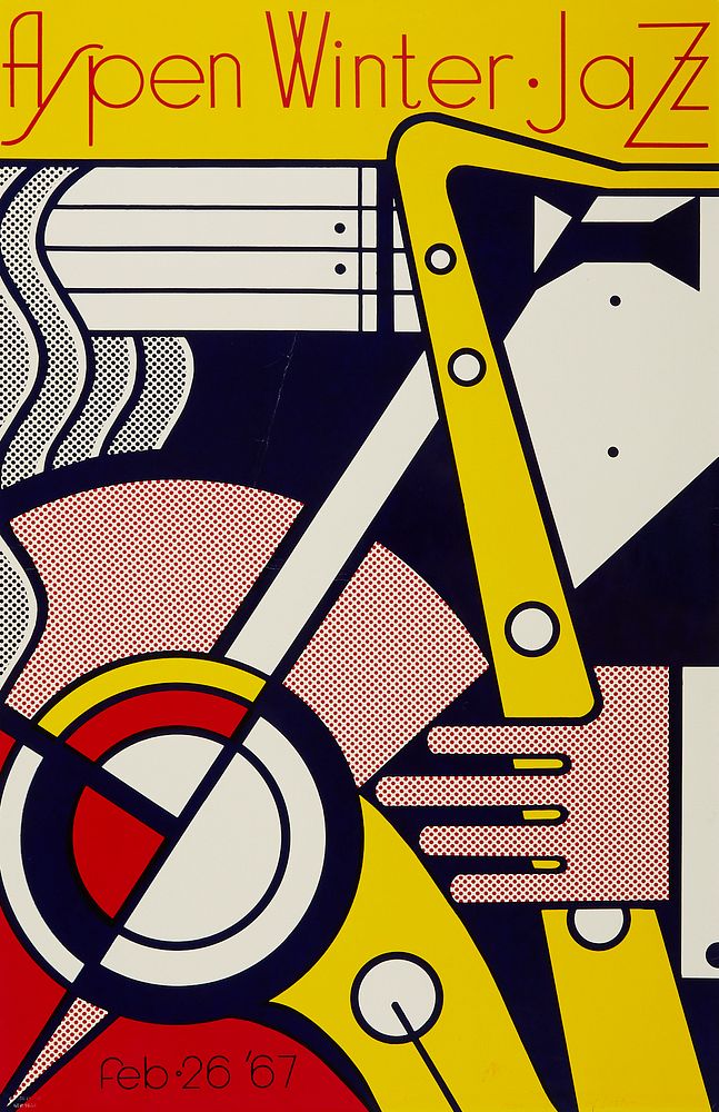 Roy Lichtenstein Aspen Winter Jazz Silkscreen Signed