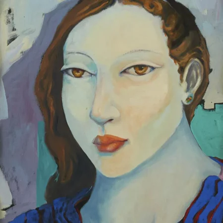 Miguel Martinez Portrait of a Woman Oil on Canvas