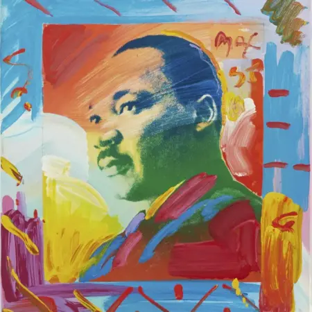 Peter Max Martin Luther King Jr. Acrylic on Canvas