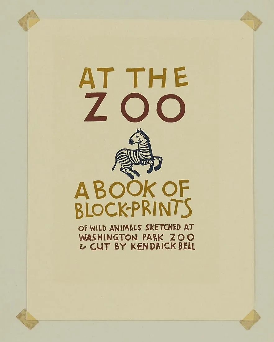 WPA Milwaukee Handicraft Project Book Design Portfolio "At the Zoo"