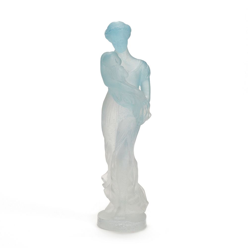 Daum Pate de Verre Crystal Mother and Child (La Mere et L'enfant)