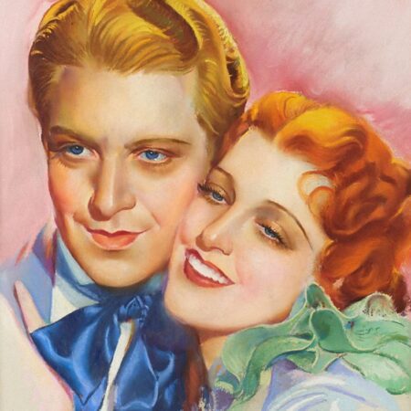 Charles Rubino Nelson Eddy & Jeanette MacDonald Pastel on Board