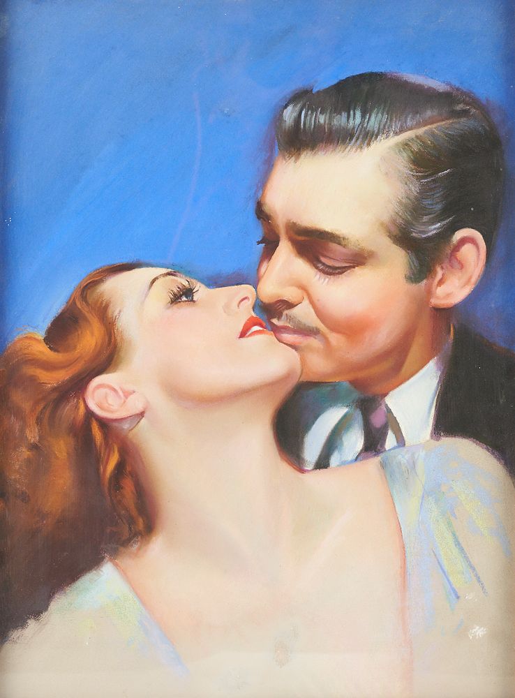 Charles Rubino "Clark Gable" Pastel on Board