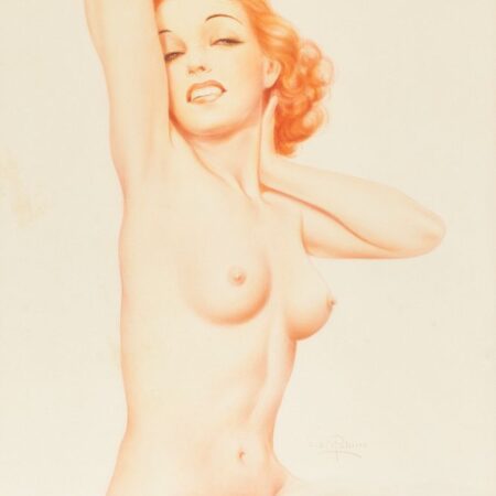 Charles Rubino Female Nude Pastel Drawing