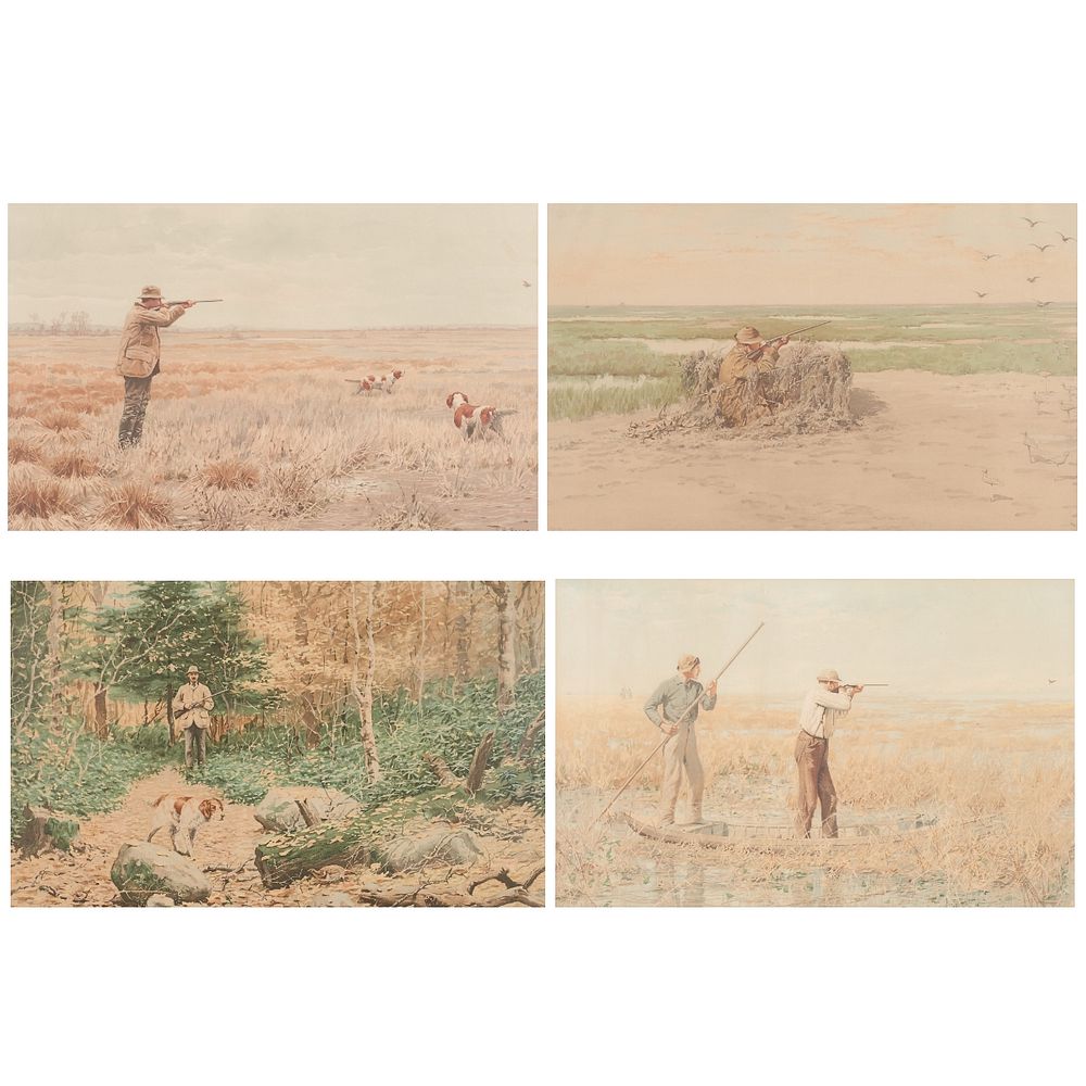 Arthur B. Frost "Scribner's Shooting" Chromolithographs