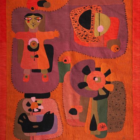 Maria Flavia "Menina Com Girassol" Wool Tapestry