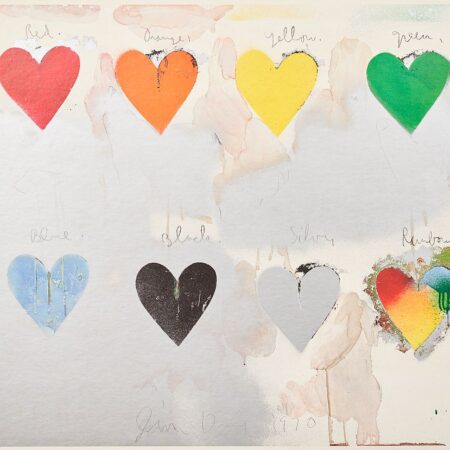 Jim Dine "8 Hearts / Look" Offset Lithograph 1970